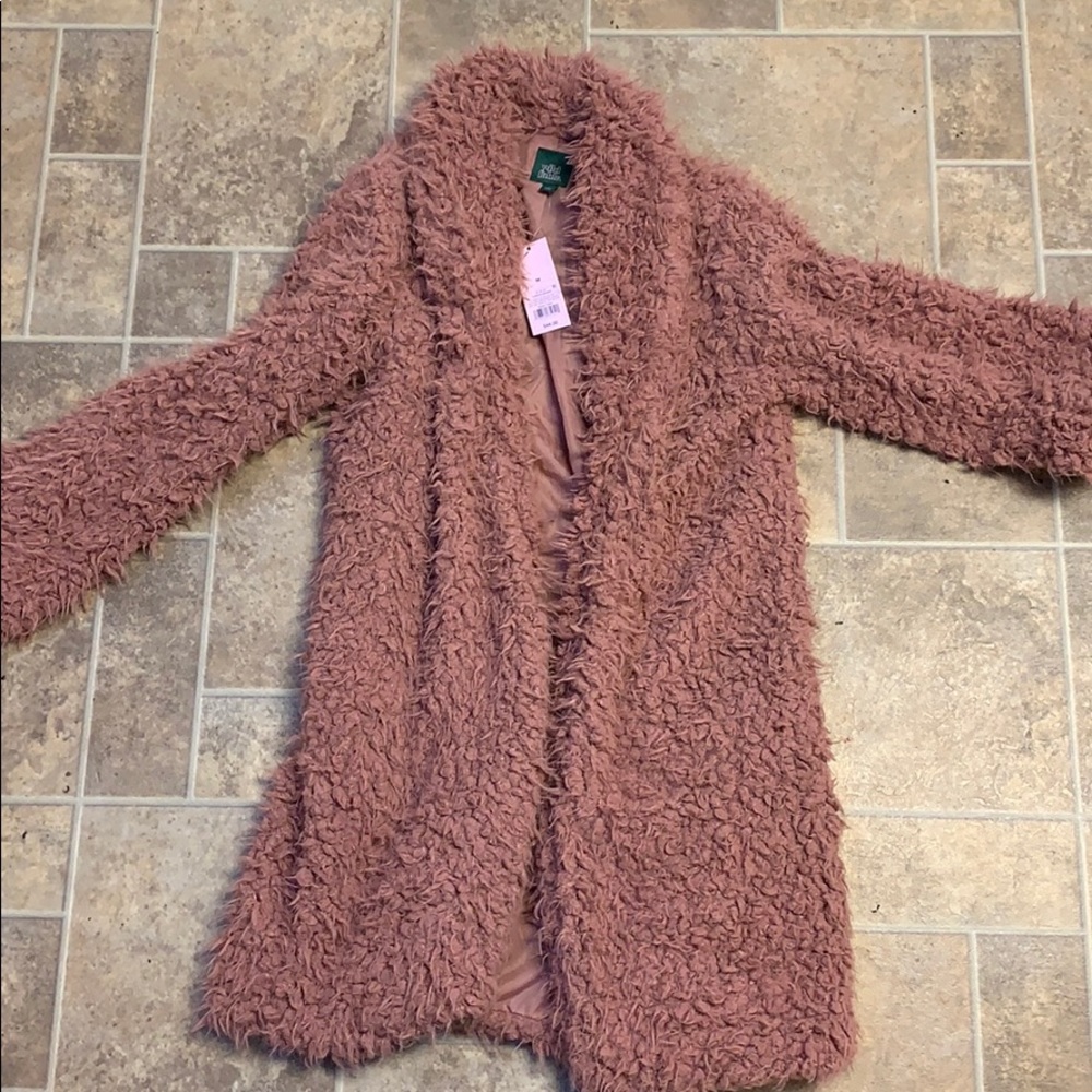 Pink fluffy target wild fable long winter coat